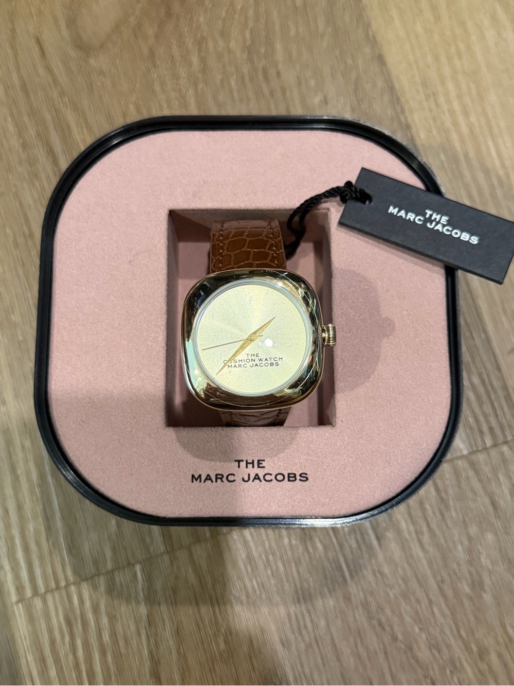 NWT Marc Jacob’s Women’s Cushion Watch Brown Strap